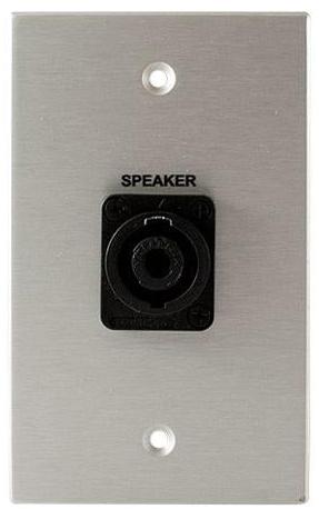 Covid W1124S-CA Neutrik 4 Pole Speakon Wall Plate (Clear Anodized)