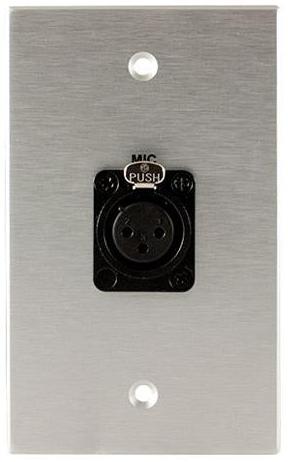 Covid W1135S-CA Neutrik 3 Pin XLR Female Wall Plate (Clear Anodized)