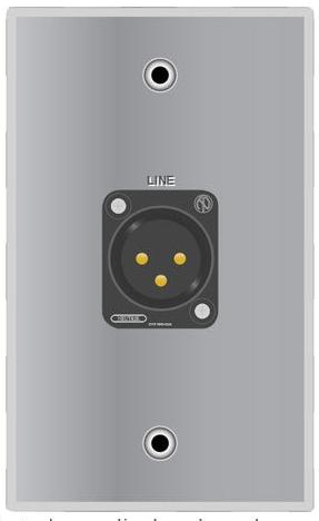 Covid W1136S-CA Neutrik 3 Pin XLR Male Wall Plate (Clear Anodized)
