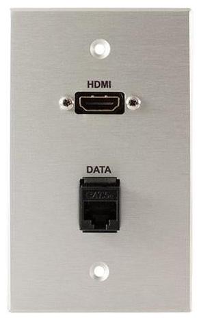 Covid W1227F-CA HDMI Female and RJ45-CAT5 Wall Plate (Clear Anodized)