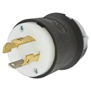 Hubbell HBL2711 Connecteur en ligne à 4 fils mâle 125-250 V/30 A Twist-Lock