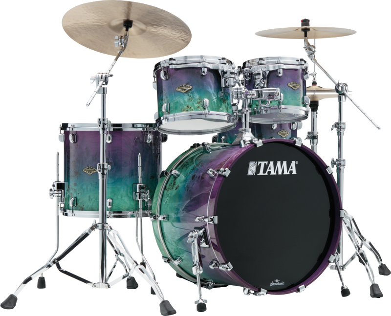 Tama STARCLASSIC Walnut/Birch 4-Piece Shell Pack With 22" Bass Drum (Nebula Mappa Burl Fade)