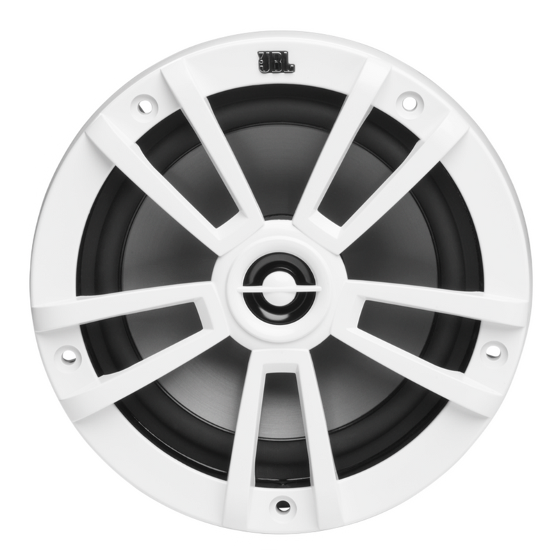 JBL STAGE MARINE 60W Two-Way Marine Audio Speaker (Pair, White) - 6 1/2"