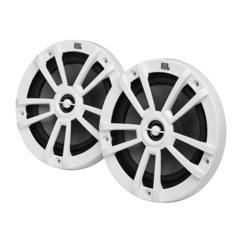 JBL STAGE MARINE 60W Two-Way Marine Audio Speaker (Pair, White) - 6 1/2"
