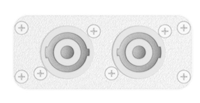Audac CVS102/Connection Plate with 2 Speakon Connector for VIRO5/VIRO5D (White)