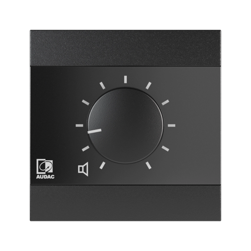 Audac WP200US/B Remote Volume Controller Wall Plate (Black)