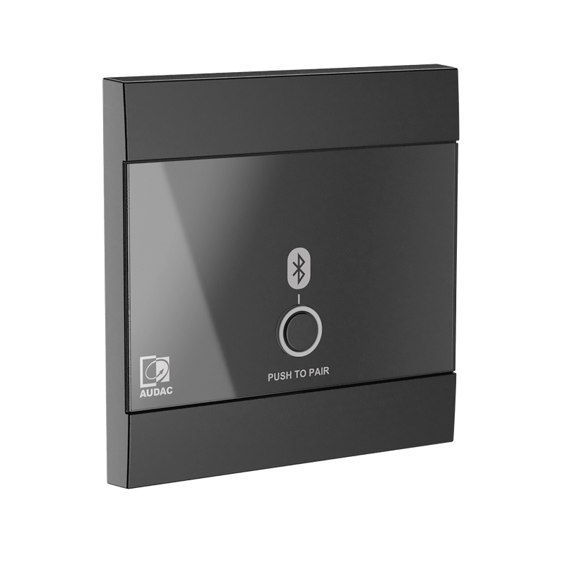 Audac WP220US/B Universal Wall Panel Bluetooth Receiver Input (Black) - 80 x 80mm