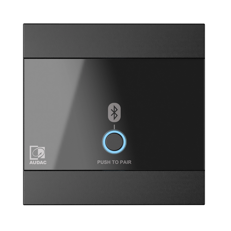 Audac WP220US/B Universal Wall Panel Bluetooth Receiver Input (Black) - 80 x 80mm
