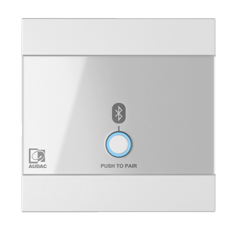 Audac WP220US/W Universal Wall Panel Bluetooth Receiver Input (White) - 80 x 80mm