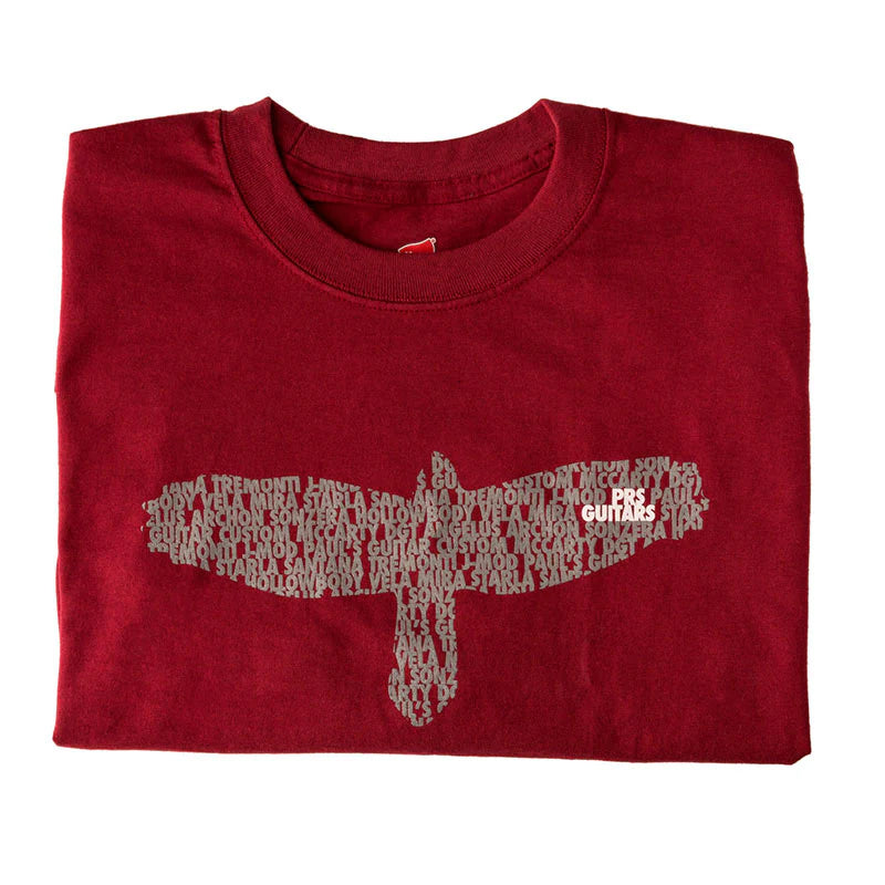 PRS Bird as a Word Tee (Oxblood) - 2XLarge