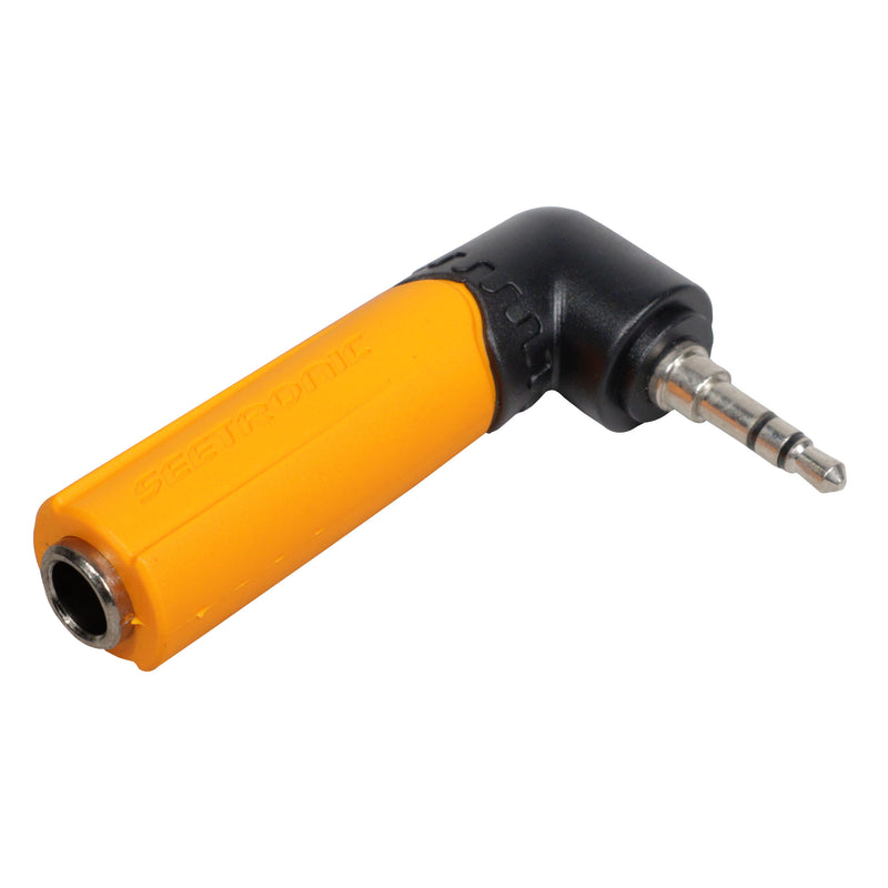 ProX XC-MMJ3-PM-R 1/4" Female to 1/8" Male Stereo Right Angled Adapter