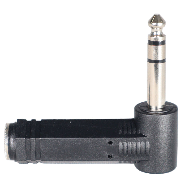 ProX XC-TRSF90M 1/4" TRS Female to 1/4" TRS Male Right-Angle Adapter