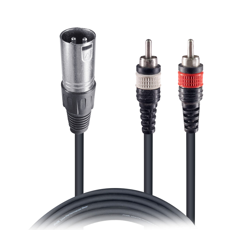 ProX XC-XMYRCA10 10' Ft Premium XLR Female to Dual RCA Splitter Duplicator Lead Y-Cable