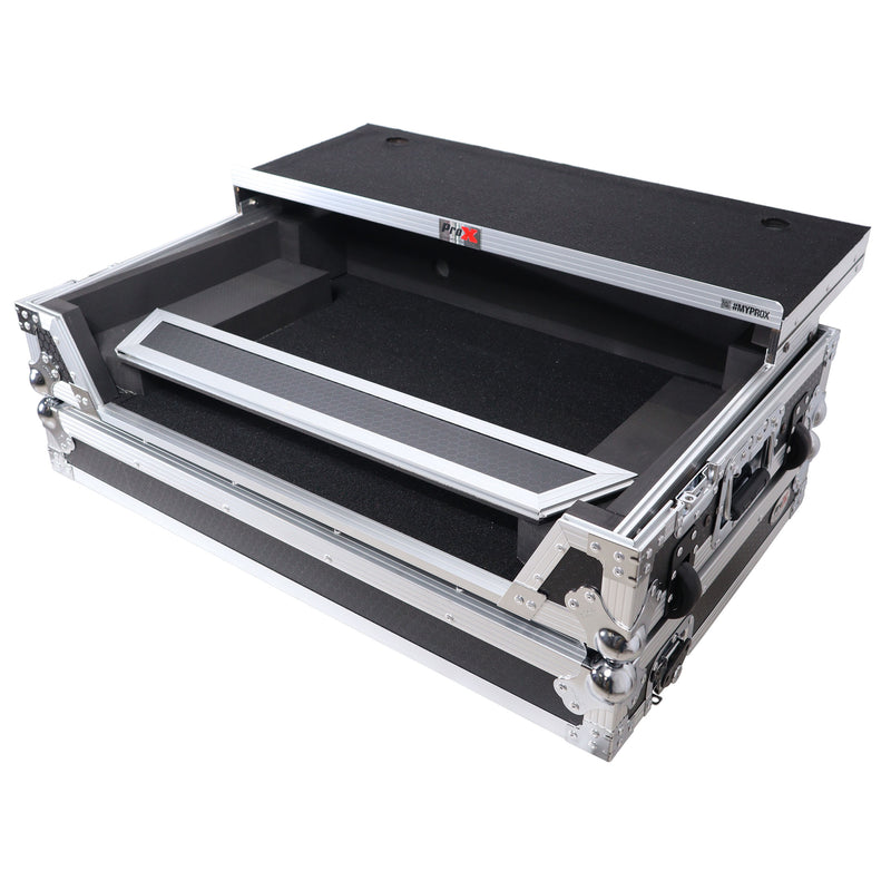 ProX XS-DDJREV7WLT Case for Pioneer DDJ-REV7 DJ Controller with Laptop Shelf Wheels and 1U Rackspace