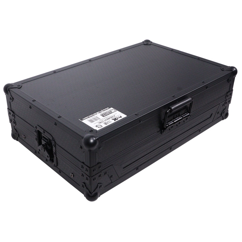 ProX XS-SCLIVE4 WLTBL LED boîtier pour contrôleur Denon SC Live 4 avec étagère pour ordinateur portable 1U espace rack LED RVB (noir)