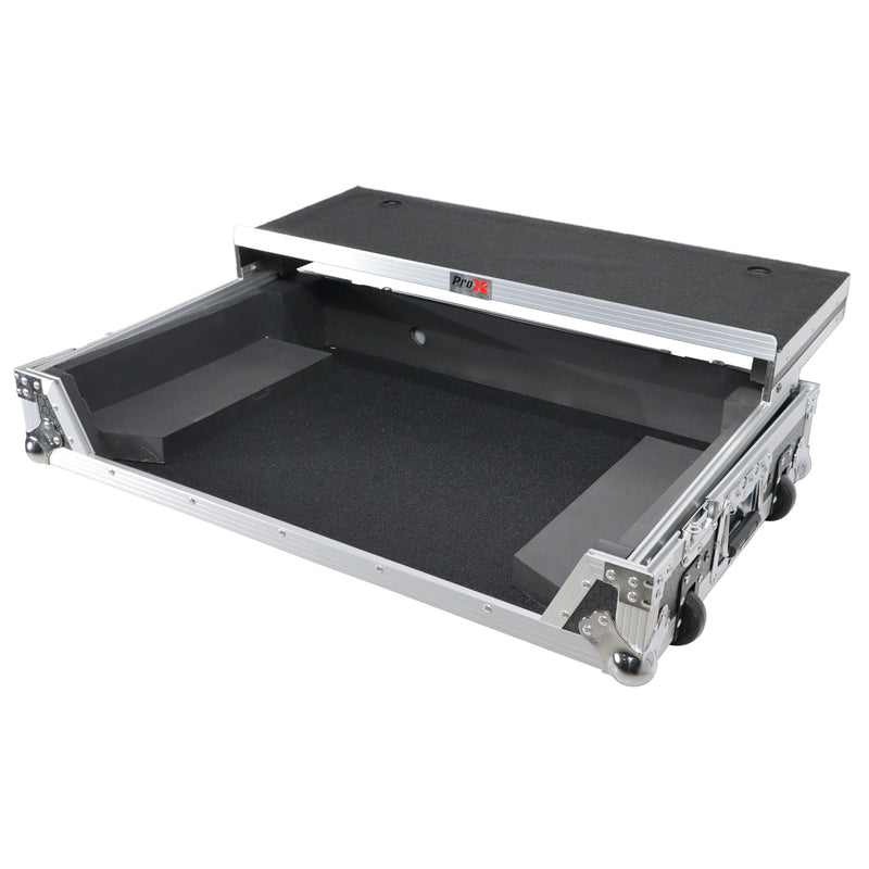 ProX XS-DDJREV7WLT Case for Pioneer DDJ-REV7 DJ Controller with Laptop Shelf Wheels and 1U Rackspace