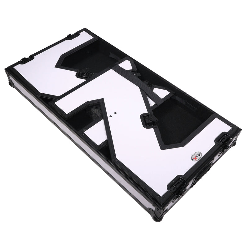ProX XS-ZTABLE WH MK2 DJ Table Mobile Workstation Flight Case Style with Handles and Wheels