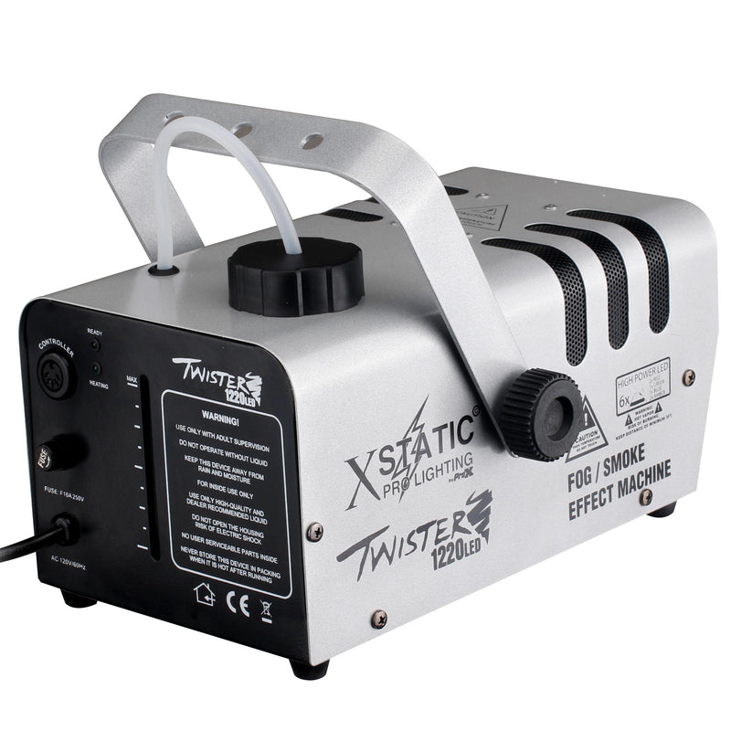 ProX X-T1220 LED Twister Machine à brouillard 1220 watts à base d'eau avec LED RGBA