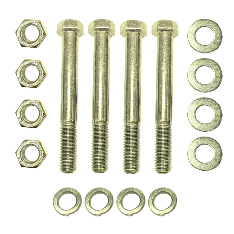 ProX XT-BTLBX4-G8 Set of (4) 5" Length Hex Long Truss Bolts Nuts and Washers – Grade 8 (5/8"-11 x 5 NC)