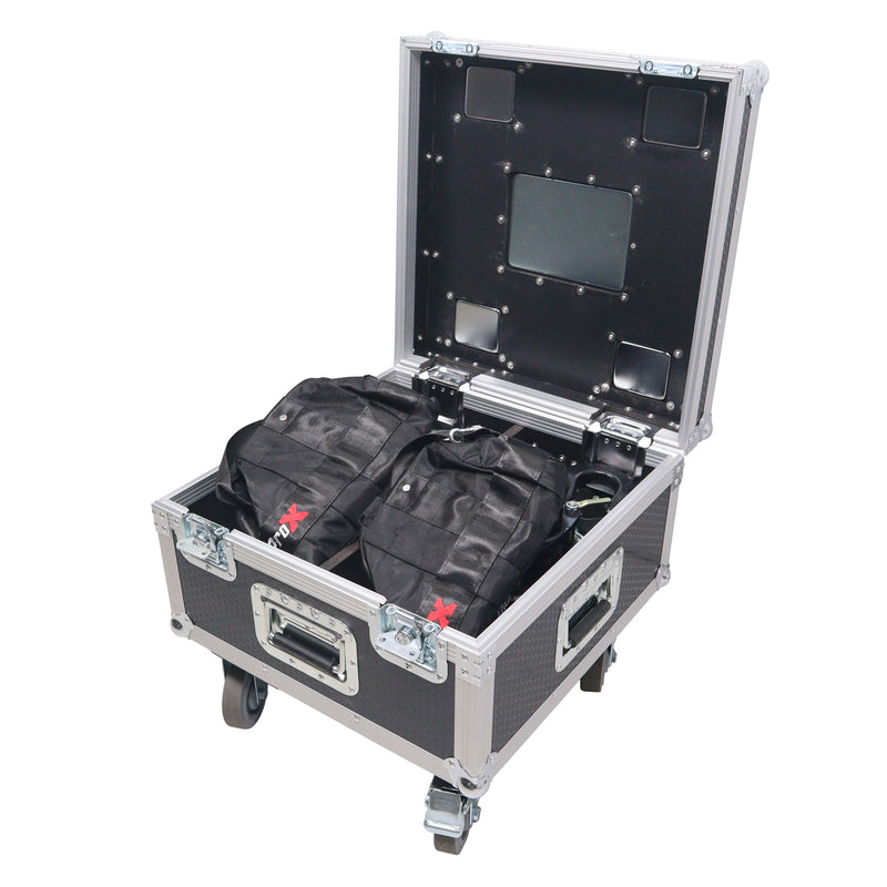 ProX XT-MCH-TWO-X2-30FT Set of Two 2-Ton 30' Ft. Manual Chain Hoist with ATA Flight Style Road Case