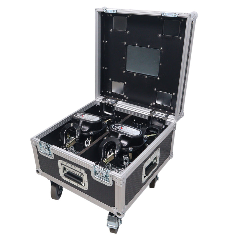 ProX XT-MCH-TWO-X2-30FT Set of Two 2-Ton 30' Ft. Manual Chain Hoist with ATA Flight Style Road Case