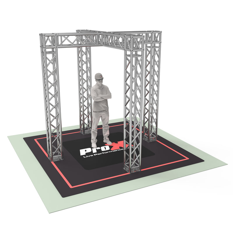 ProX XTP-999X Tradeshow Booth - 9.42 W X 9.42 L X 9.20 FT H with X Shape Design in center 2mm Heavy Duty Truss