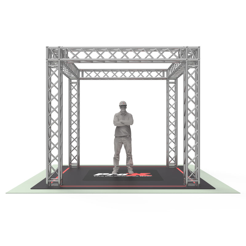 ProX XTP-E10109 Tradeshow Booth - 10.10 W X 10.10 L X 9.20 FT H 2mm Heavy Duty Truss