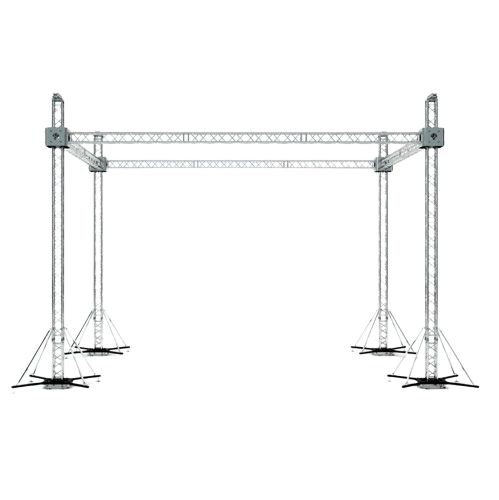 ProX XTP-GS302023 Stage Flat Roofing System Package With 4 Chain Hoists - 30 Ft W x 20 Ft L x 23 Ft H