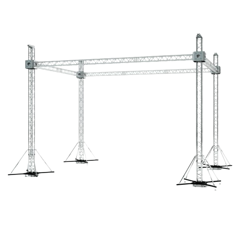 ProX XTP-GS302023 Stage Flat Roofing System Package With 4 Chain Hoists - 30 Ft W x 20 Ft L x 23 Ft H