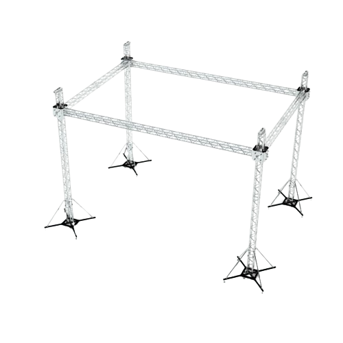ProX XTP-GS302023 Stage Flat Roofing System Package With 4 Chain Hoists - 30 Ft W x 20 Ft L x 23 Ft H