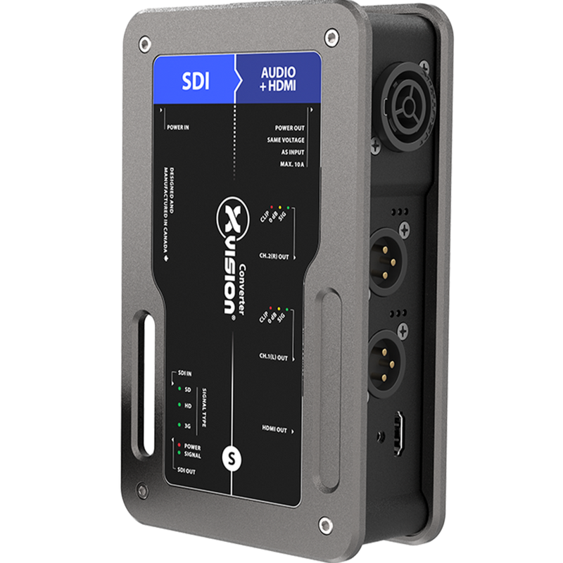 xVision XVVSDI2AUDIOT1 Audio De-Embedder - 3G-SDI to HDMI1.2 + Audio - PT1 In/Thru