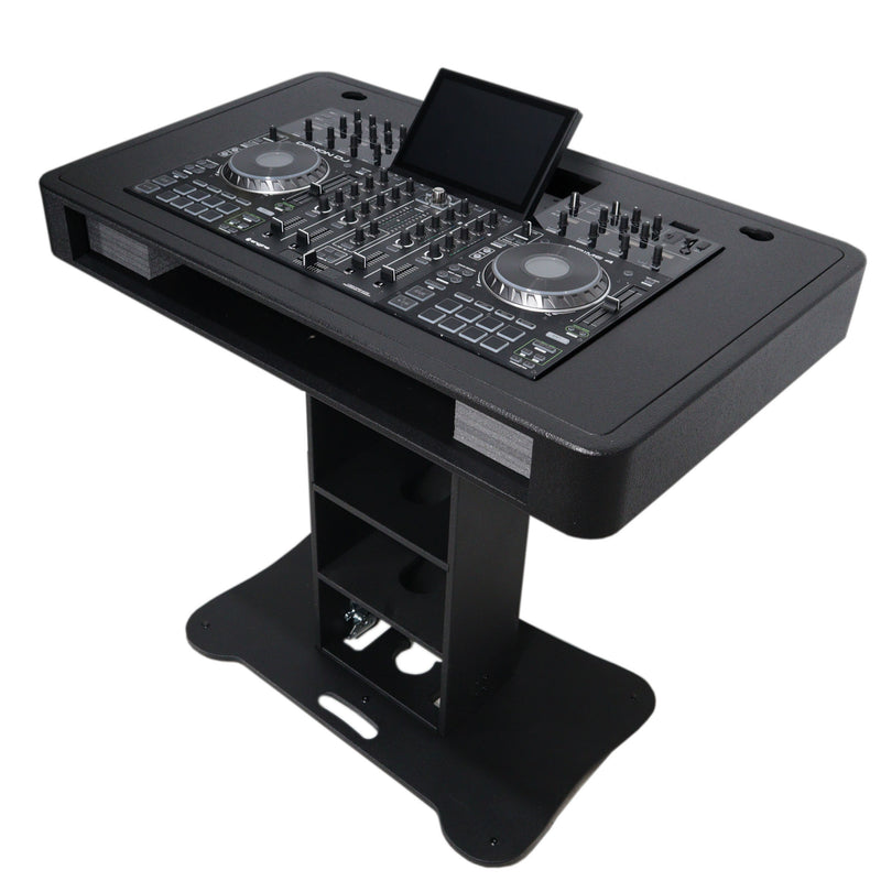 ProX XZF-DJ PRIME4 BL PLAQUE de remplacement pour plaque frontale supérieure Denon PRIME 4 pour tour de contrôle DJ Podium (noir)