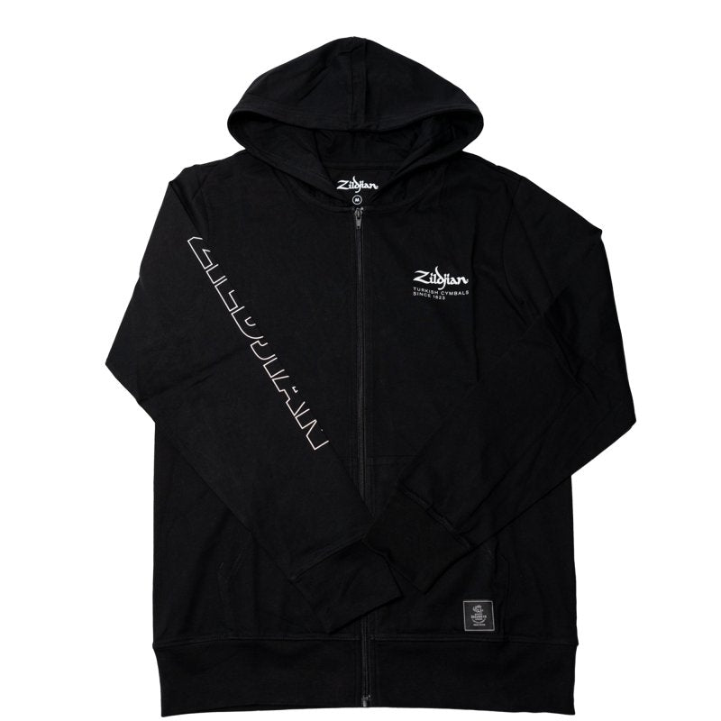 Zildjian ZAHD0095 Lightweight Zip Up Hoodie (Black) - 2Xlarge
