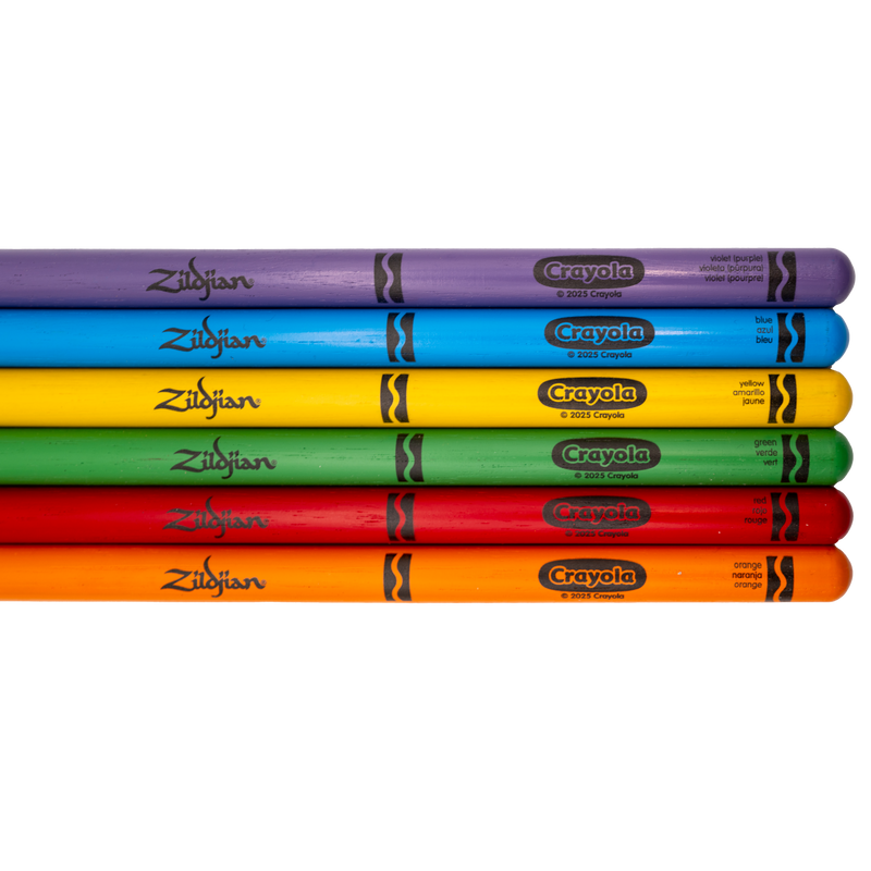 Zildjian x Crayola ZKIDS Kids Drumsticks And Practice Pad - 6 Pack