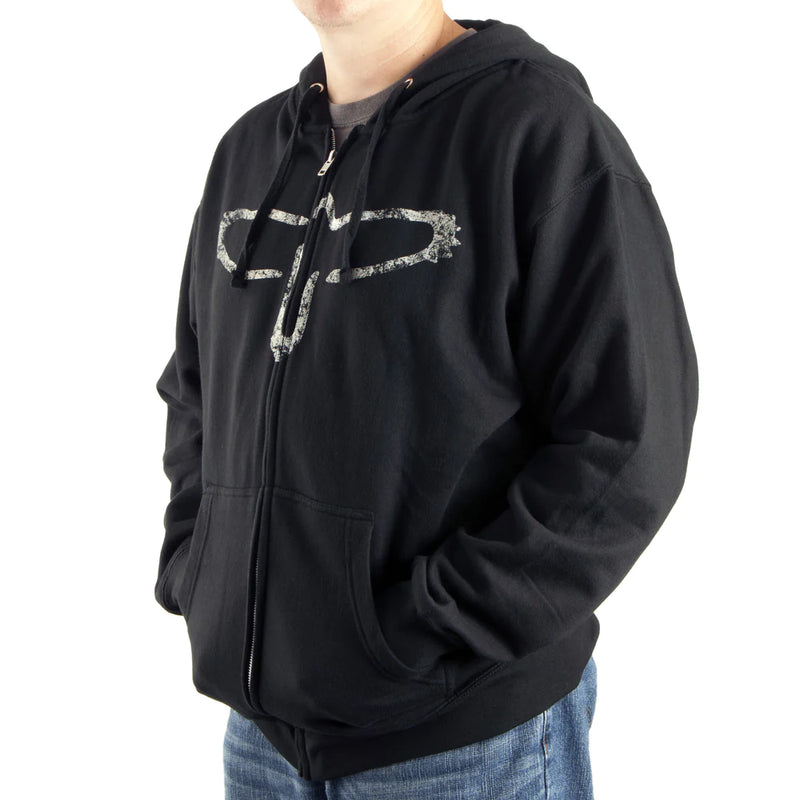 PRS Hoodie Full Zip Bird Silhouette (Black) - 2X Large