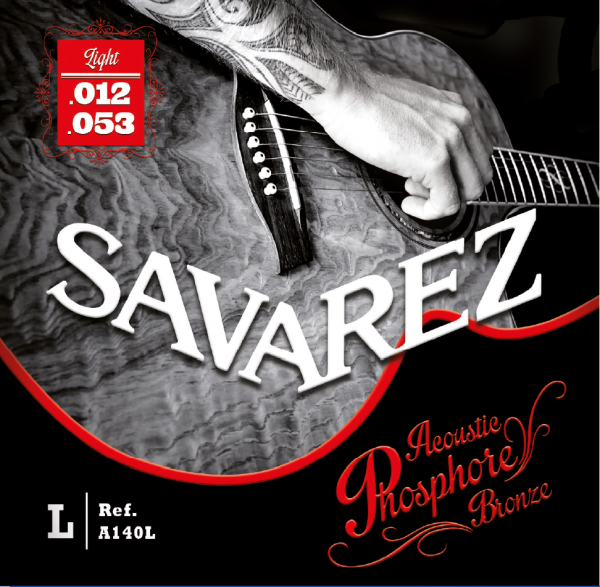 Savarez A140L Acoustic Phosphore Bronze Acoustic Guitar String Set - Light