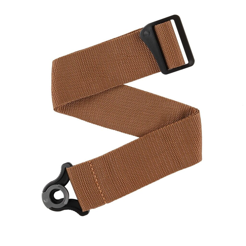 D'Addario PWSAL409 Polypropylene Auto Lock Guitar Strap (Brown)