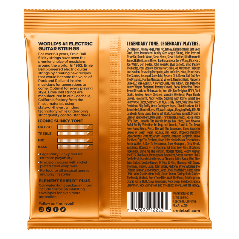 Ernie Ball 2222EB Nickl Hybrd Slinky Hybrid Slinky Nickel Wound Electric Guitar Strings
