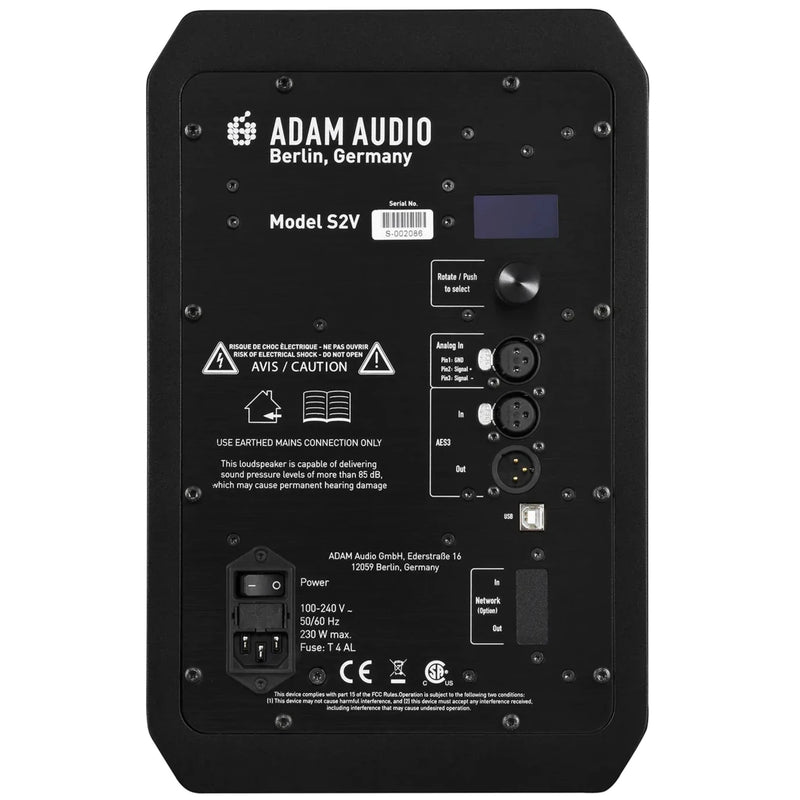 ADAM Audio S2V Active Nearfield Studio Monitor (Single) - 7"