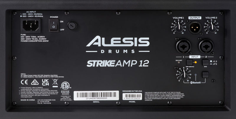 Alesis STRIKE AMP 12 MK2 Amplificateur de batterie électronique 2 500 watts avec Bluetooth - 12"