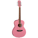 Luna AURORABOREALIS Guitare acoustique 6 cordes taille 3/4 en tilleul - Rose perle