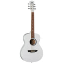Luna AR BOR WHT Aurora Borealis 3/4 Acoustic Guitar (White Sparkle)