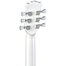 Luna AR BOR WHT Aurora Borealis 3/4 Acoustic Guitar (White Sparkle)