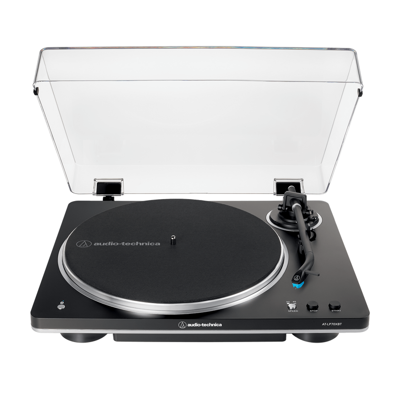 Audio-Technica AT-LP70XBT entièrement automatique à entraînement de ceinture sans fil entièrement automatique (noir / gris)