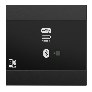 AUDAC NWP400 / B Panneau d'entrée réseau USB C avec Bluetooth (noir)