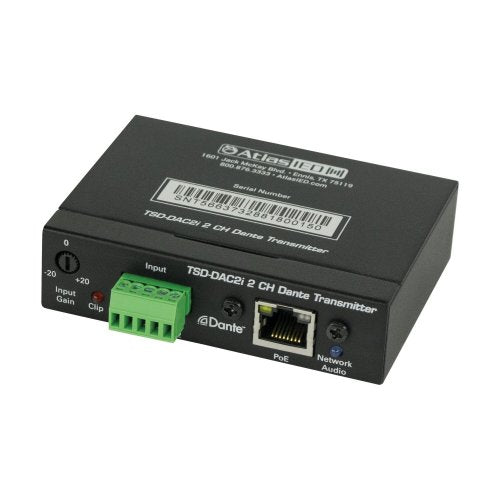 AtlasIED TSD-DAC2I 2-Channel Balance Line Input to Dante Interface