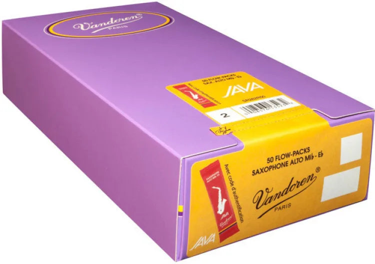 Vandoren SR2615R50 Anches Alto Sax Java Red Cut Force - 1,5 (Boîte de 50)