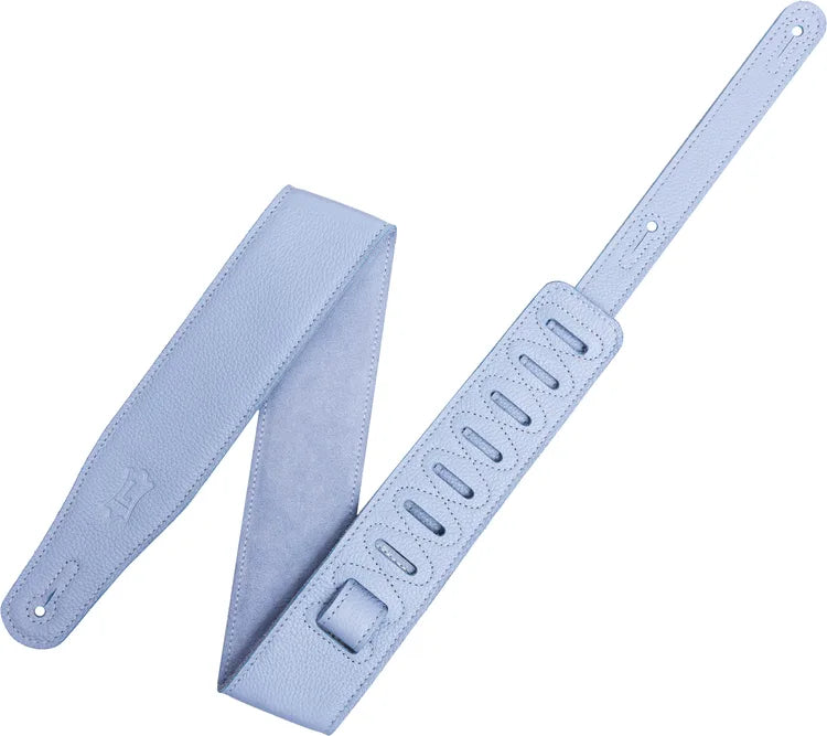 Levy's M26GFP-PRW Sangle de guitare en cuir pastel (pervenche)