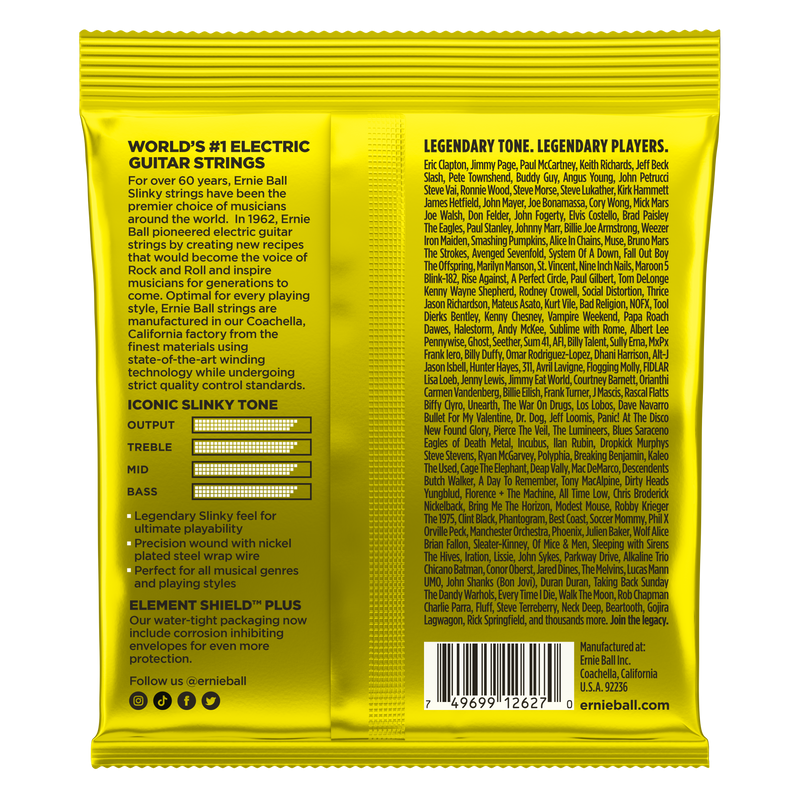 Ernie Ball 2627EB Beefy Slinky Nickel Wound Electric Guitar Strings (11-54)