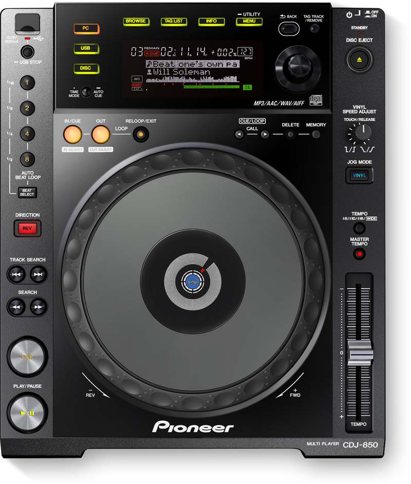 Pioneer DJ CDJ-850 DJ Multi Player With Disc + DJM-800 4-Channel High-End Digital Mixer (USED)